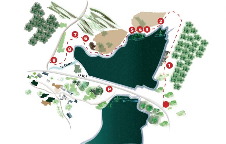 PLAN BALADE TOUR DU LAC LAPRADE